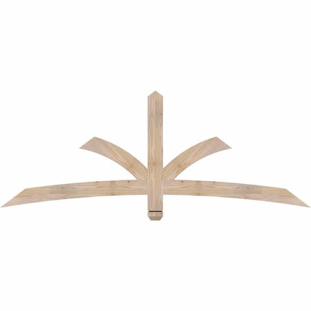 Ekena Millwork Davenport Smooth Timber Gable Bracket, Douglas Fir, 72"W x 27"H x 1 1/2"D x 3 1/2"F, 9/12 Pitch GBW072X27X0204DAV00SDF